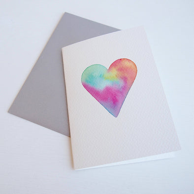 Original pastel heart Valentine's card