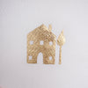 Gold leaf handmade new home card