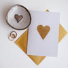 Gold leaf heart card and gold dish