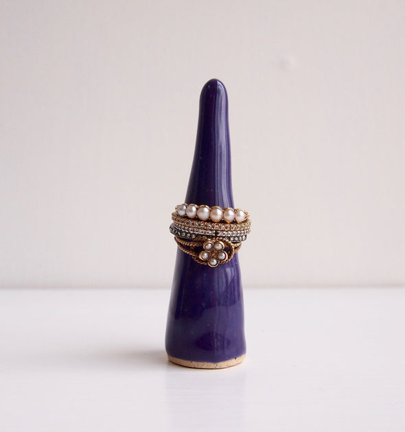 Purple ceramic ring cones