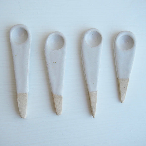 salt or spice ceramic spoons