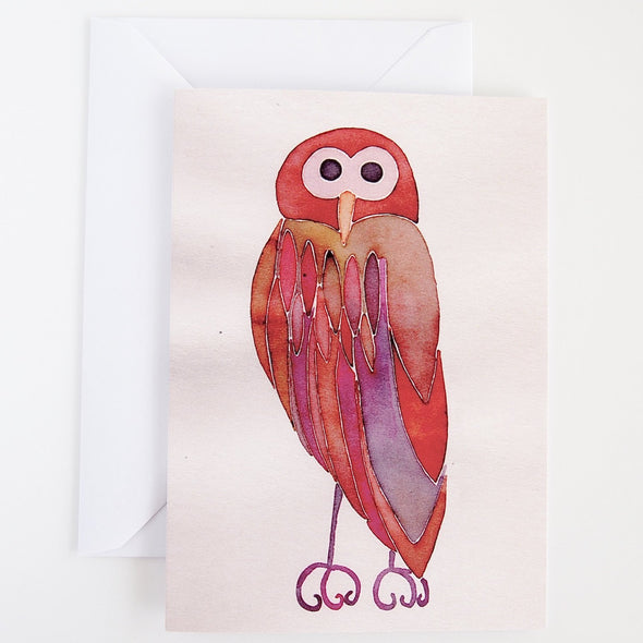 Brown owl greetings card