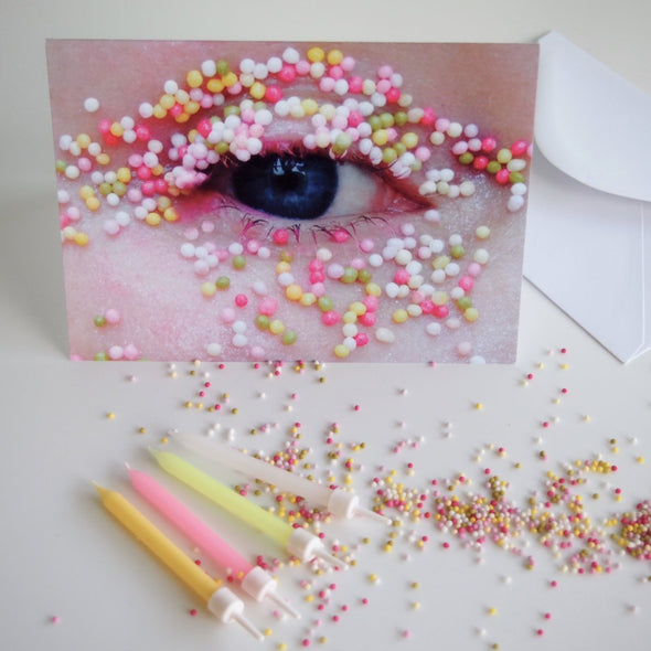 Eye card with hundreds and thousands