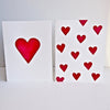 Many love hearts watercolour Valentines card