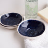 mini navy blue pottery soap dishes