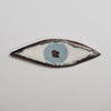 pale blue and gold  eye ceramic brooch