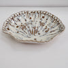 Handmade pottery white and brown shell dish