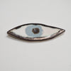 powder-blue ceramic eye brooch