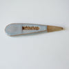 reverse of pottery powder blue spoons